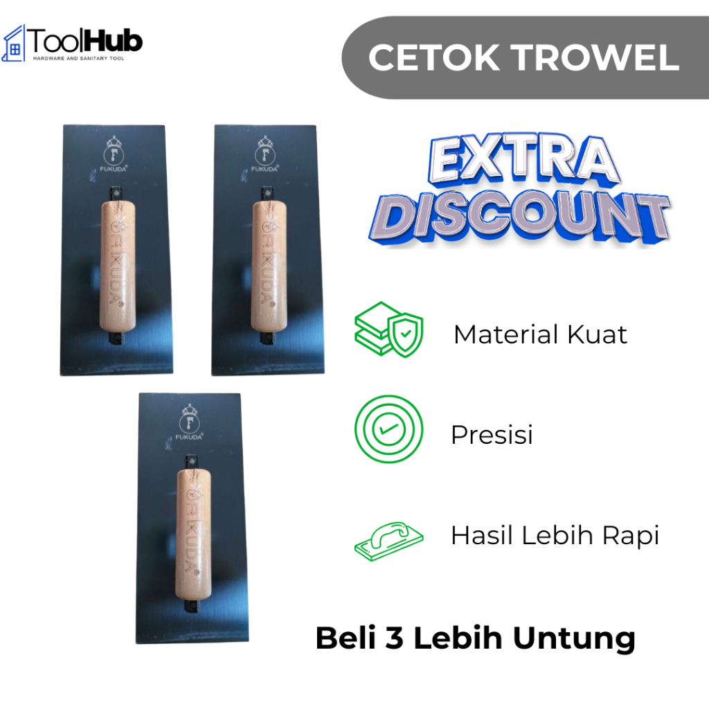 CATOK CORALTEK | CETOK TROWEL | CETOK SEMEN PLAT BIRU "FUKUDA"