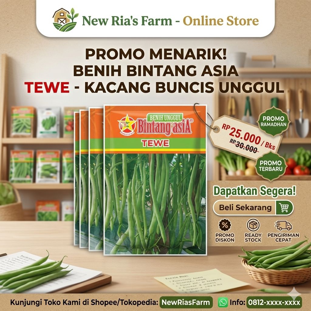 BENIH BUNCIS TEWE BINTANG ASIA 500GR