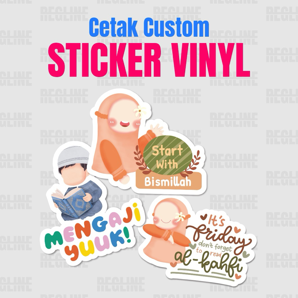 Cetak Custom Sticker Vinyl isi 40