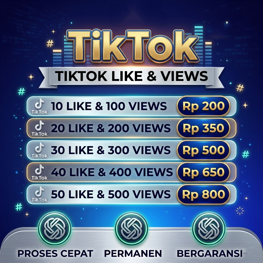 Paket Tiktok Like dan View Tiktok Permanen| Tiktok Like View Bergaransi Real Mix Worldwide Indonesia