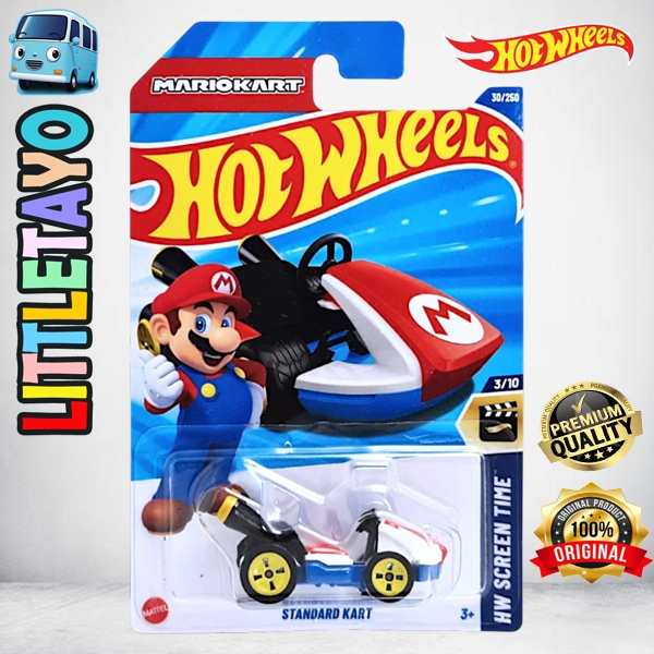 Hotwheels Mario Standard Kart Putih 2025 Super Mario Bros Go Kart