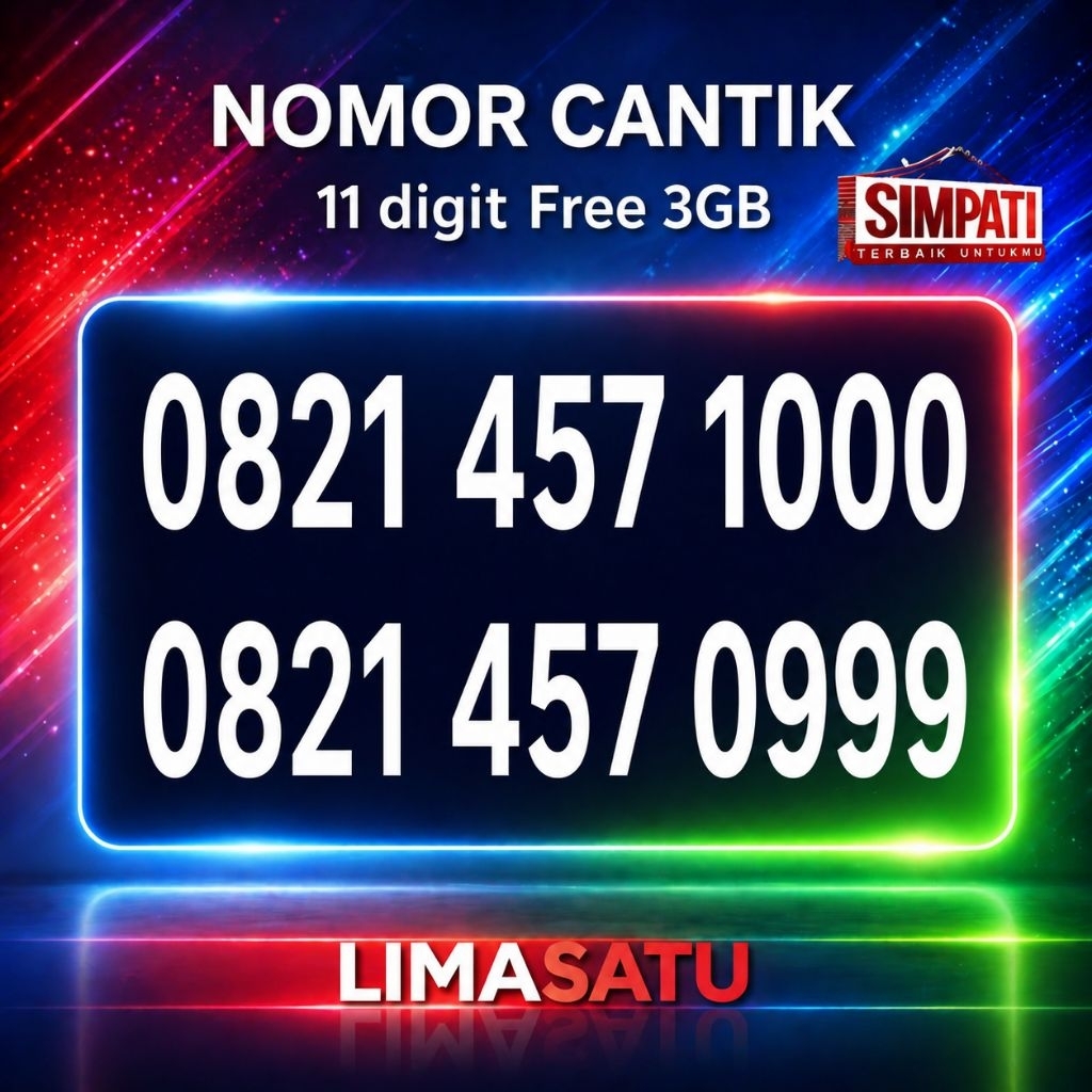 Kartu Perdana Nomor Cantik Telkomsel 11 digit 5G/4G Triple 999 000 Nomor Cantik Telkomsel Triple 999