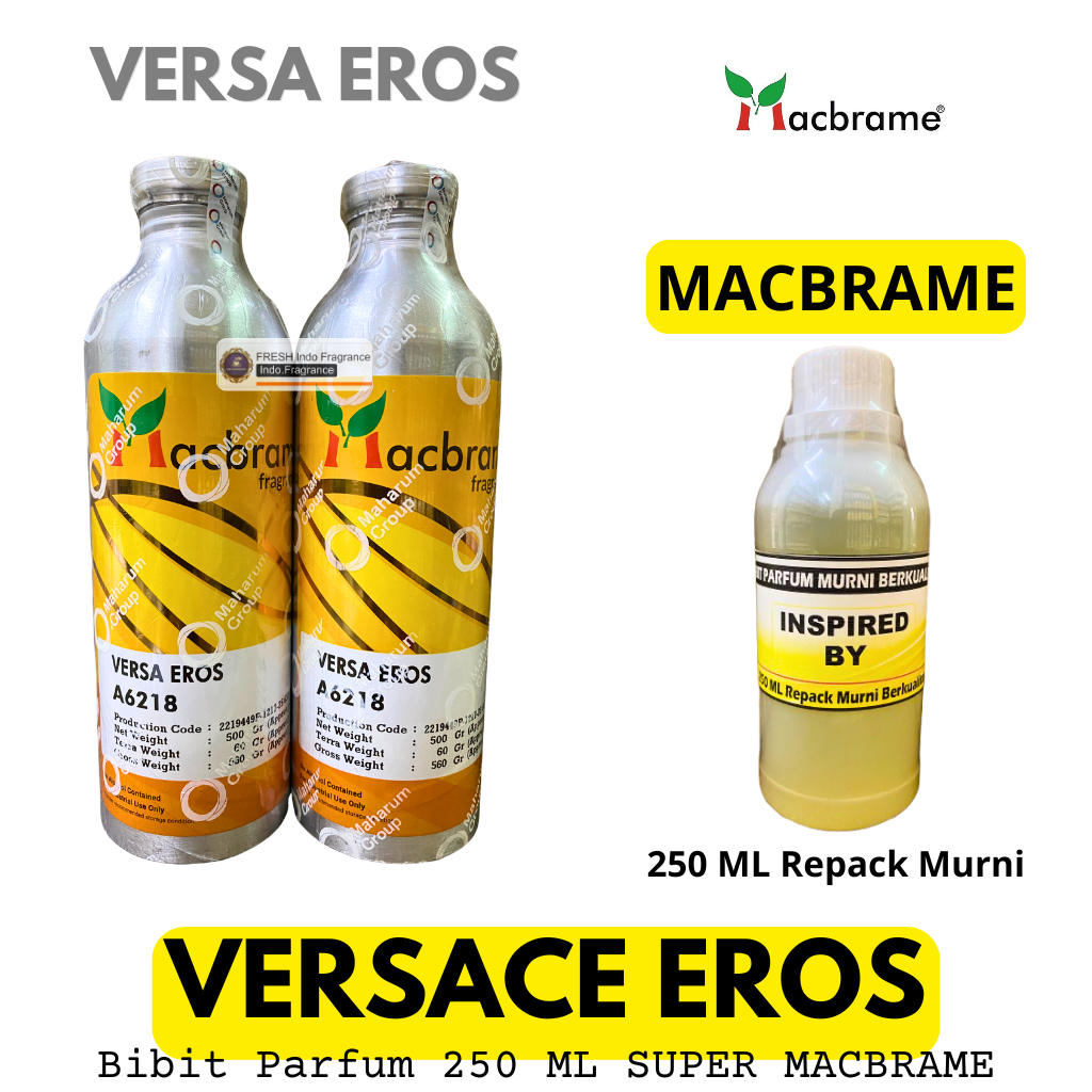 Bibit Parfum Versa EROS Repack 250 ML Botol Plastik MACBRAME Grade SUPER