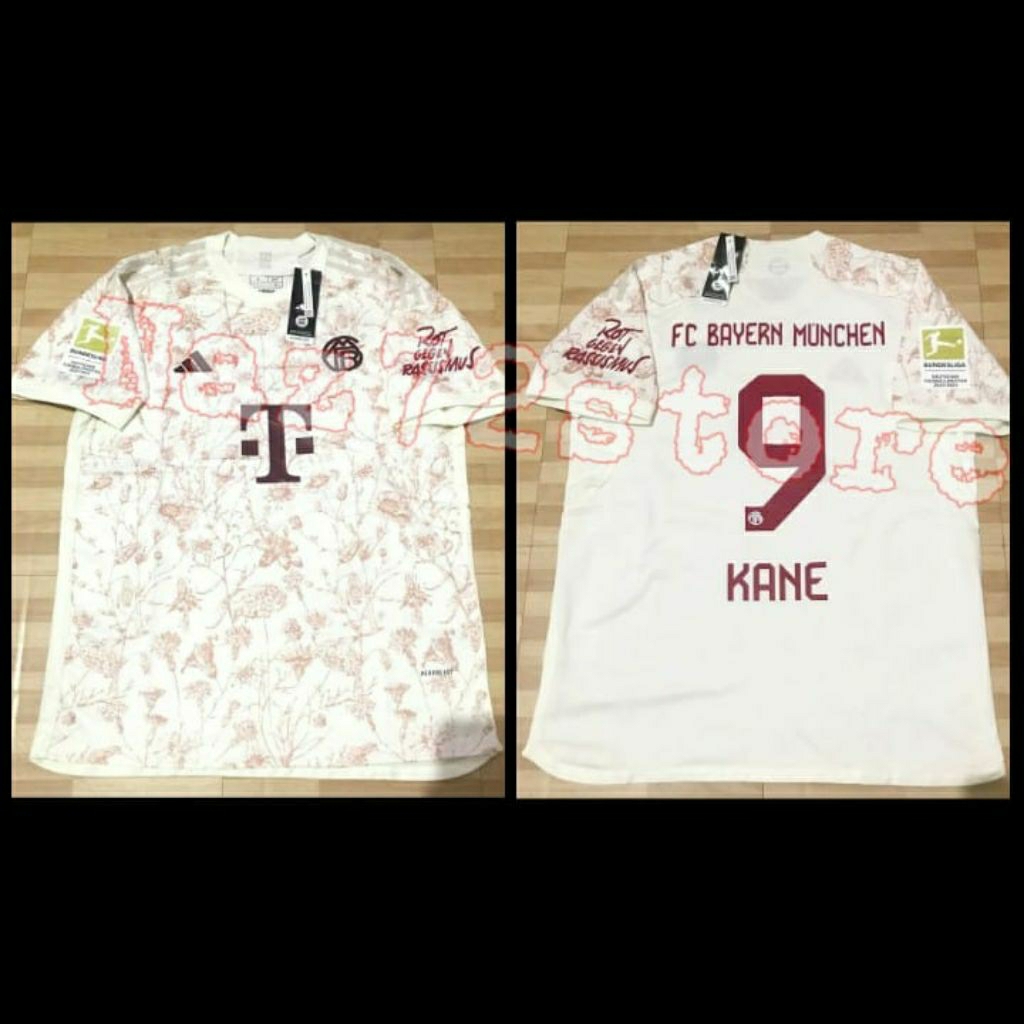 Jersey BayernN_ MunchenN_ 3rd Third 2023 / 2024 + Cetak Nama Nameset KANE 9 + Patch
