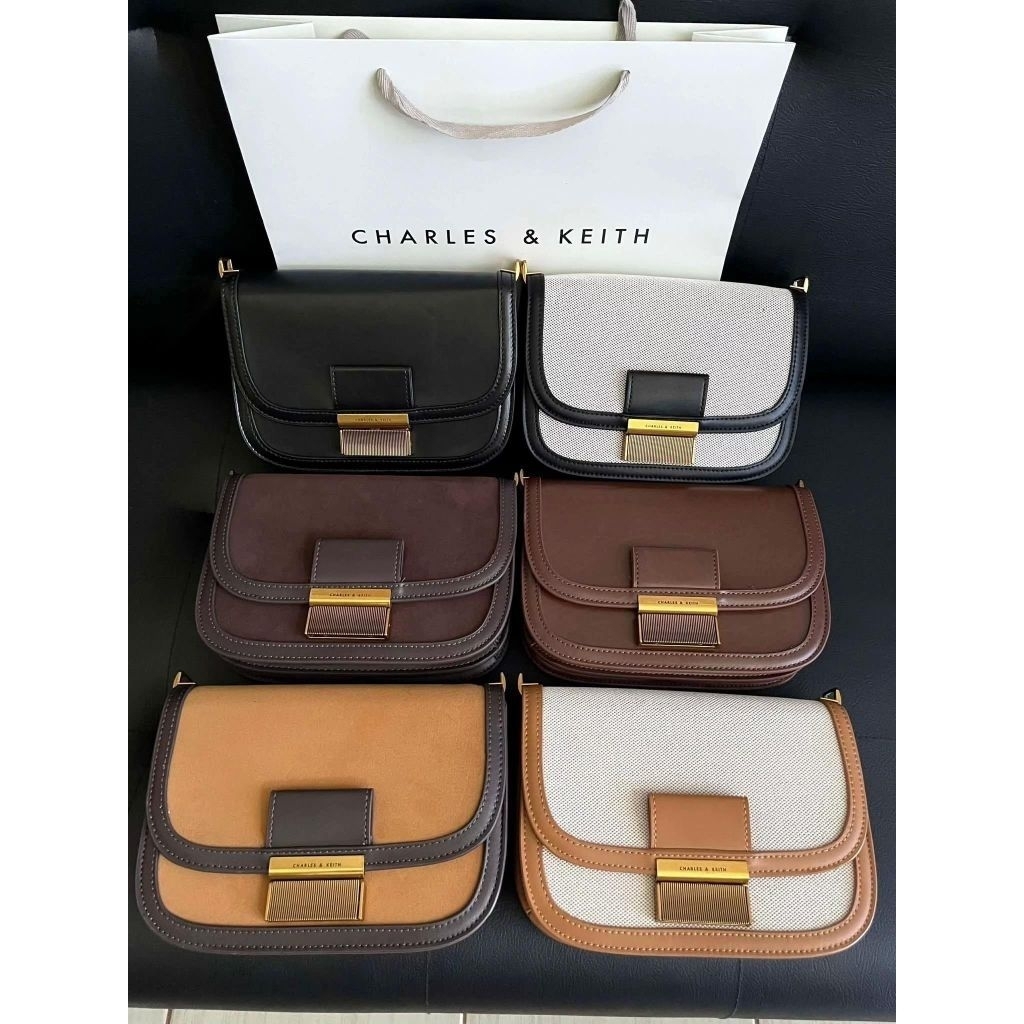 TAS SELEMPANG WANITA CK CHARLOT CANVAS TAS BAHU SHOULDER BAG WANITA CHARLOT TERBARU
