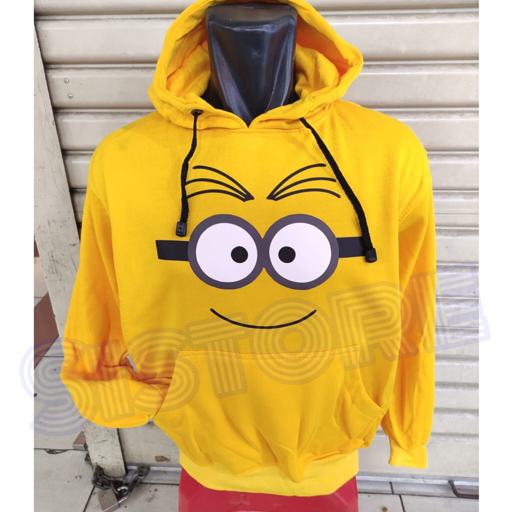 Sweater Hoodie Minion Minions Smile Face Kevin Bob Stuart Despicable Me Hoodie Pullover unisex