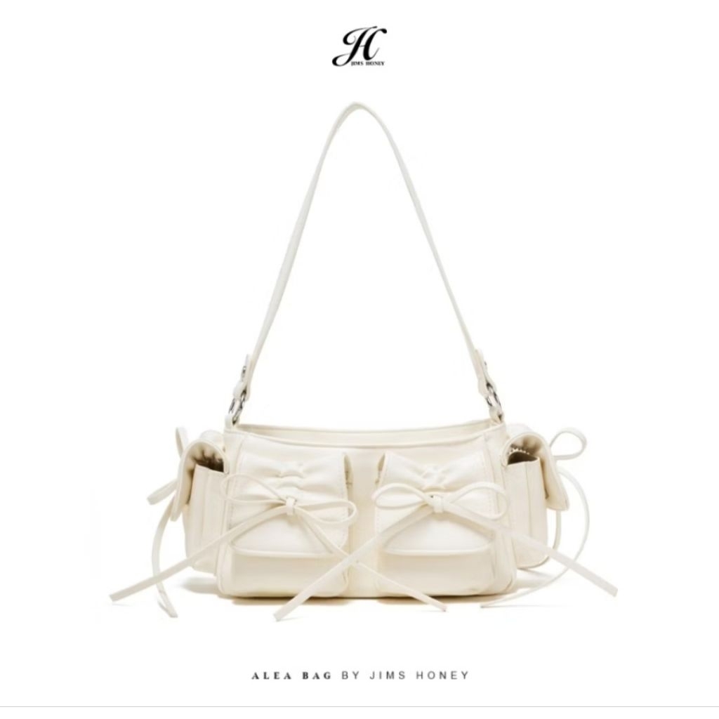 jims honey alea bag putih // #tas coquette#tas pita#jimshoney#aleabag