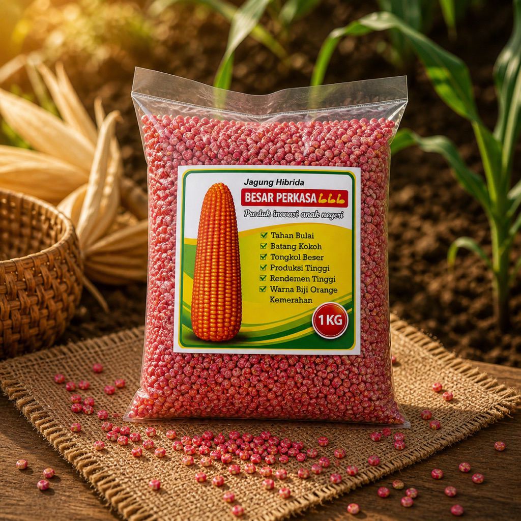 Benih Jagung Hibrida besar perkasa siap tanam 1kg benih jagung perkasa