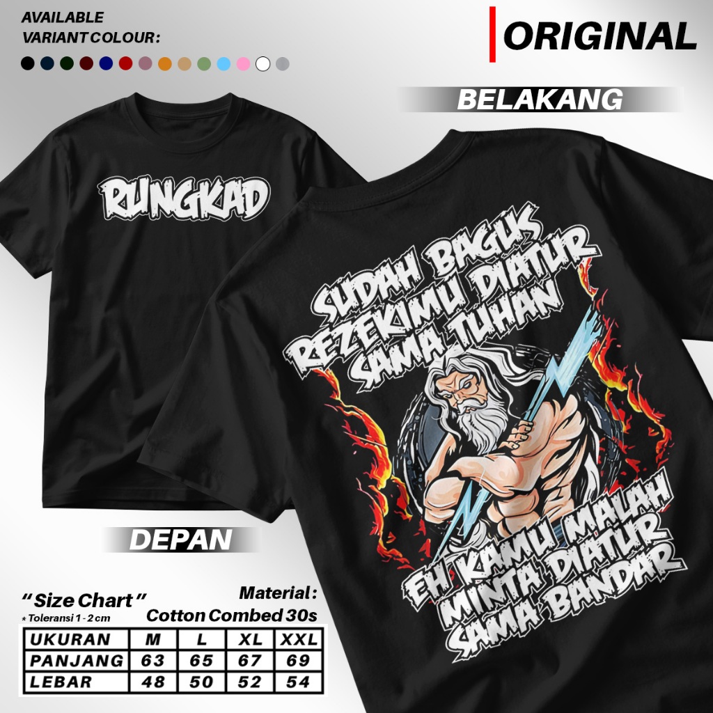 Kaos KORBAN SLOT RUNGKAD - Baju Kata Kata - Kaos Zeus Slot - T-Shirt Combed 30s