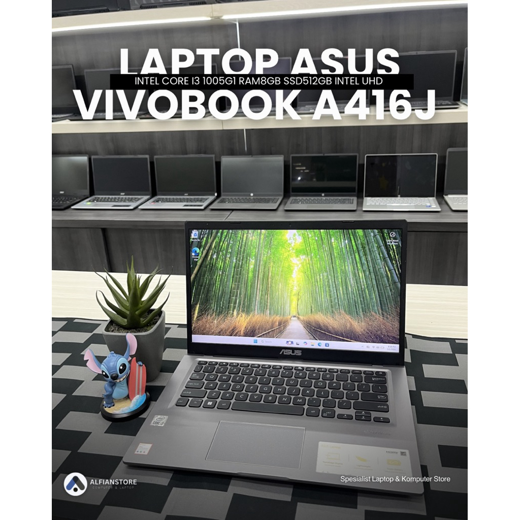 LAPTOP ASUS VIVOBOOK A416J INTEL CORE I3 1005G1 RAM8GB SSD512GB
