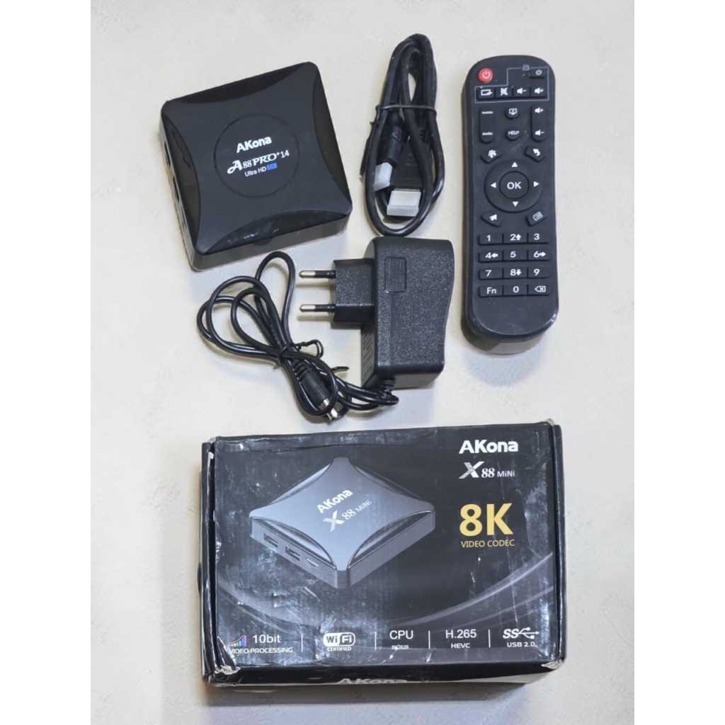 TERMURAH Android Tv Box 8K Uhd Android 14 Os RAM 4GB ROM 32GB Set Top Box Stb Android Tv Voice Remot