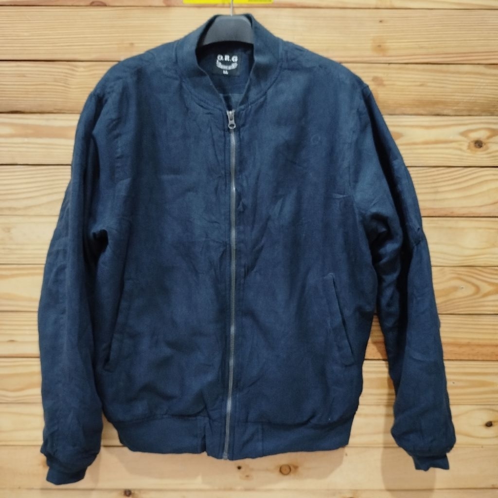 BOMBER JACKET MATERIAL SUEDE VINTAGE CLASSIC PRELOVED JACKET
