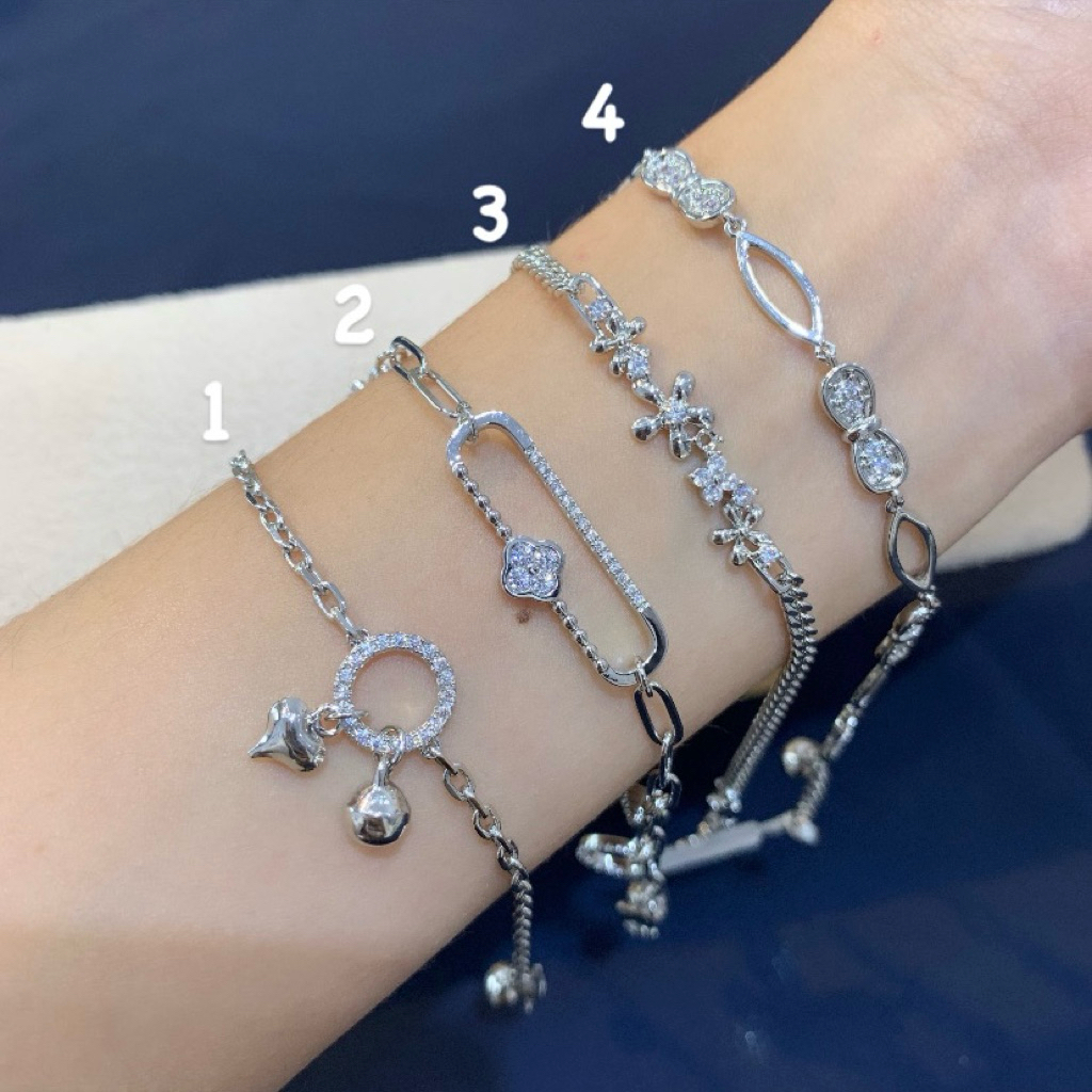 Gelang Rantai Silver Berlian Eropa