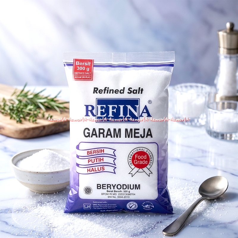Refined Salt 500gr Refina Garam Meja Beryodium Garam Dapur Yodium Kemasan Pouch Halus Refin GaramYod