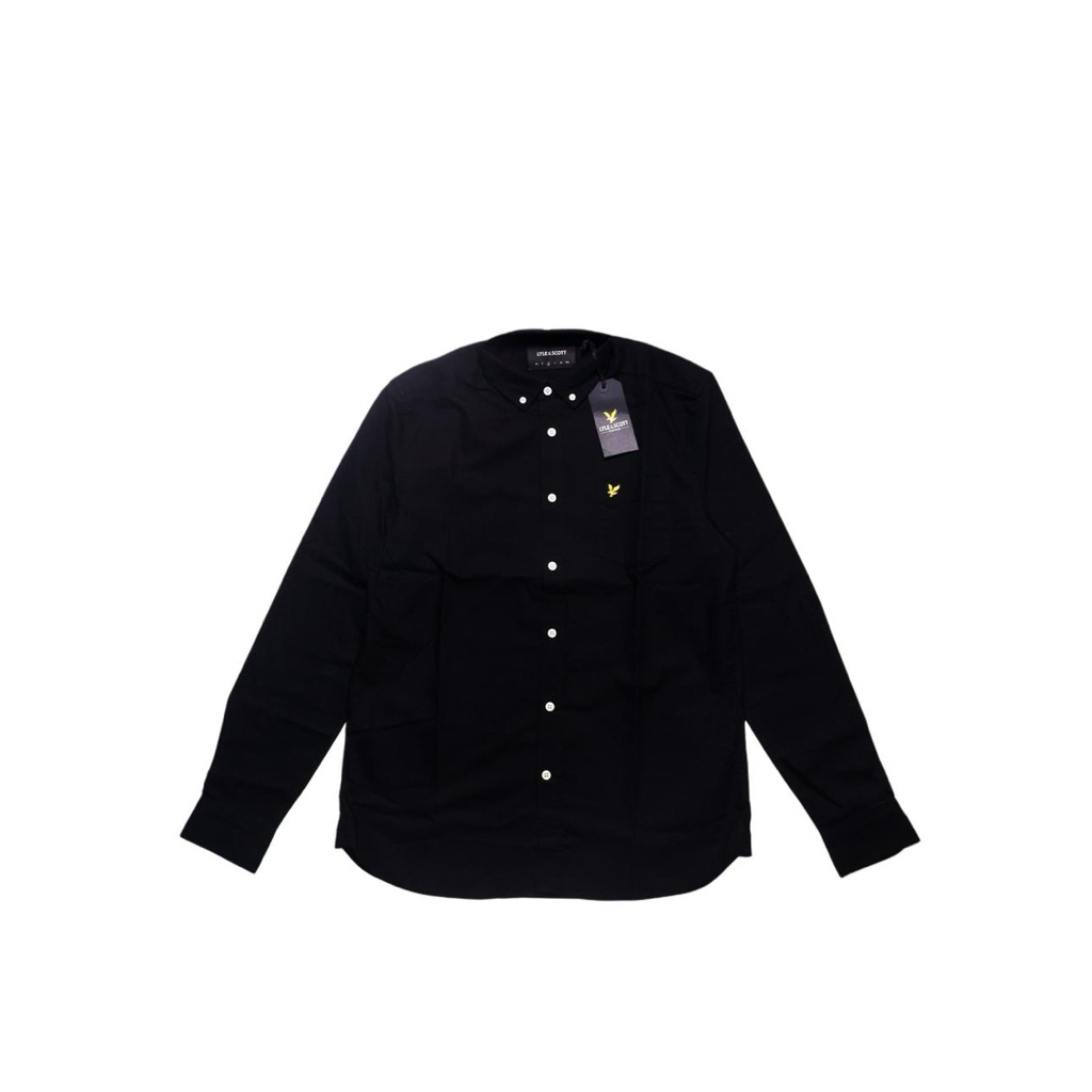 Lyle and Scott Long Sleeve Oxford Shirt black