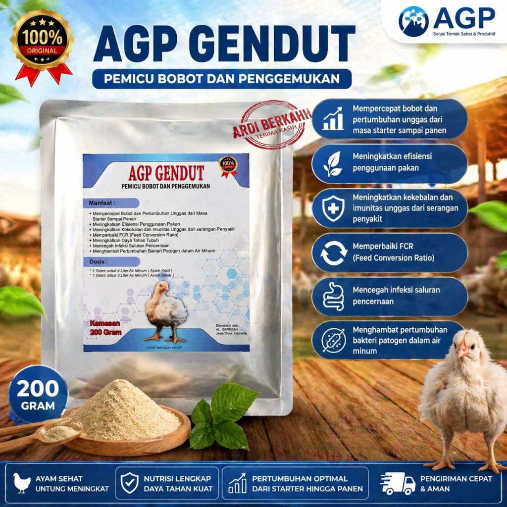 AGP GENDUT - Penambah Bobot- Ayam Starter Sampai Panen