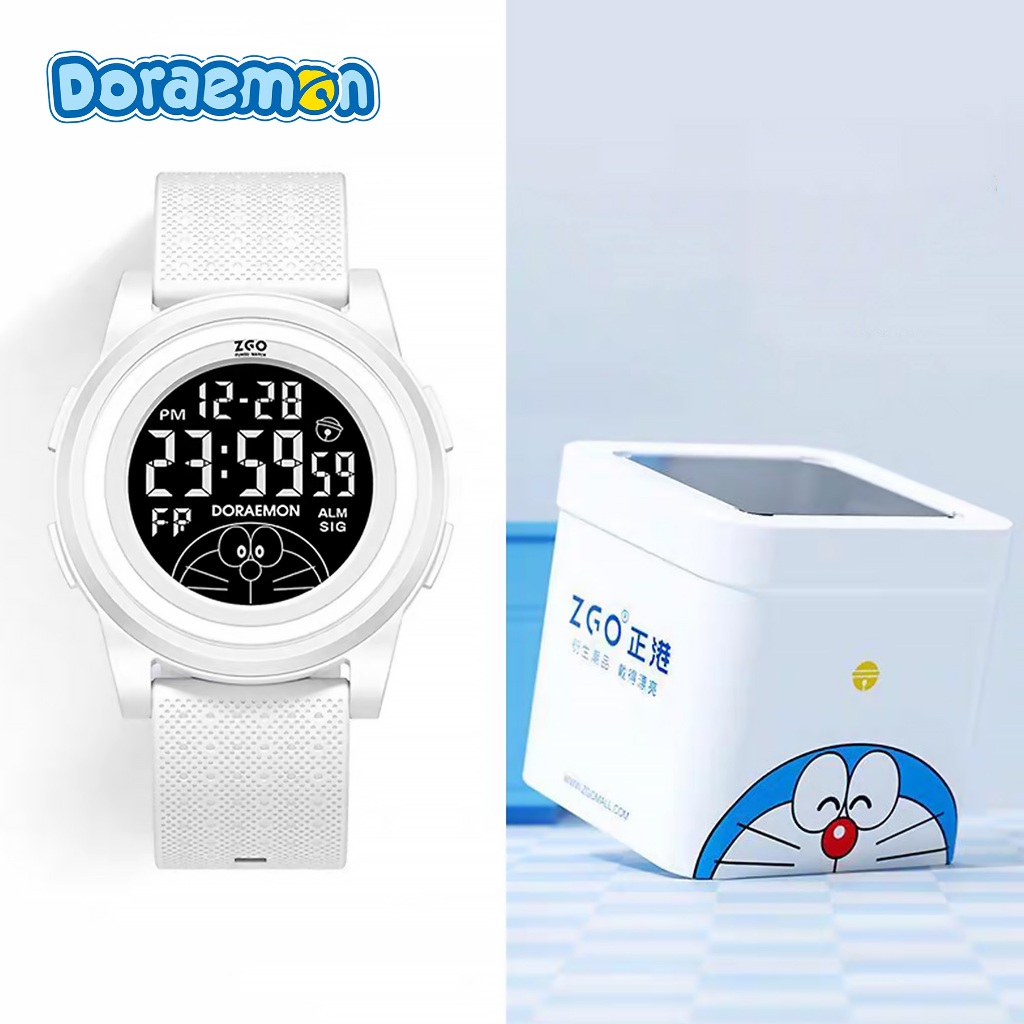 ZGO Jam Tangan Doraemon Original Fujiko Pro Waterproof Anti Air Jam Tangan Funsu Tidecolor Digital S