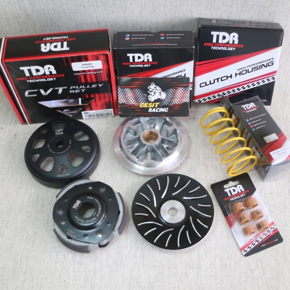 Paket Upgrade CVT New NMAX 2020 TDR Kampas Ganda - Roller -Pulley-Per CVT