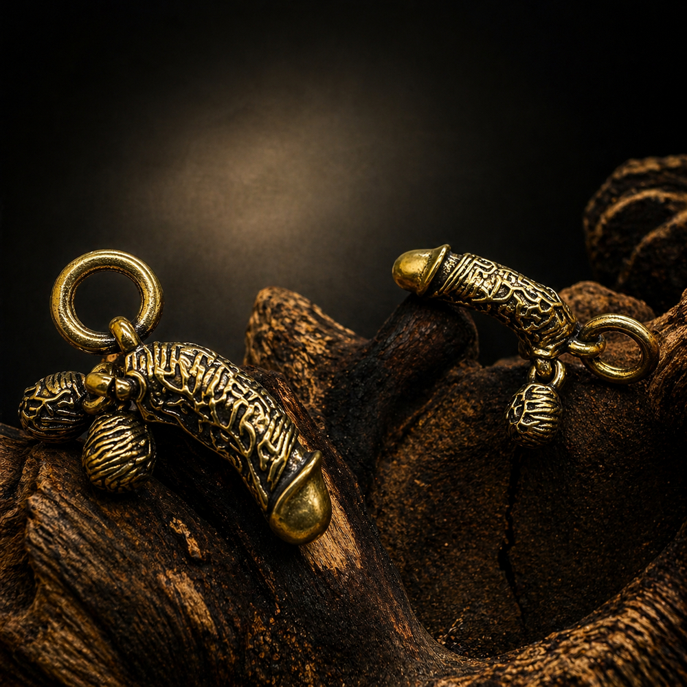Liontin Miniatur Sarutomo Kuningan Sari Anti Karat Aesthetic