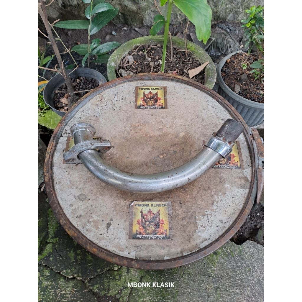 leher knalpot yamaha rs100 rs125 rx100 rx125 ORIGINAL leher knalpot rs 100 rs 125 leher knalpot rx 1