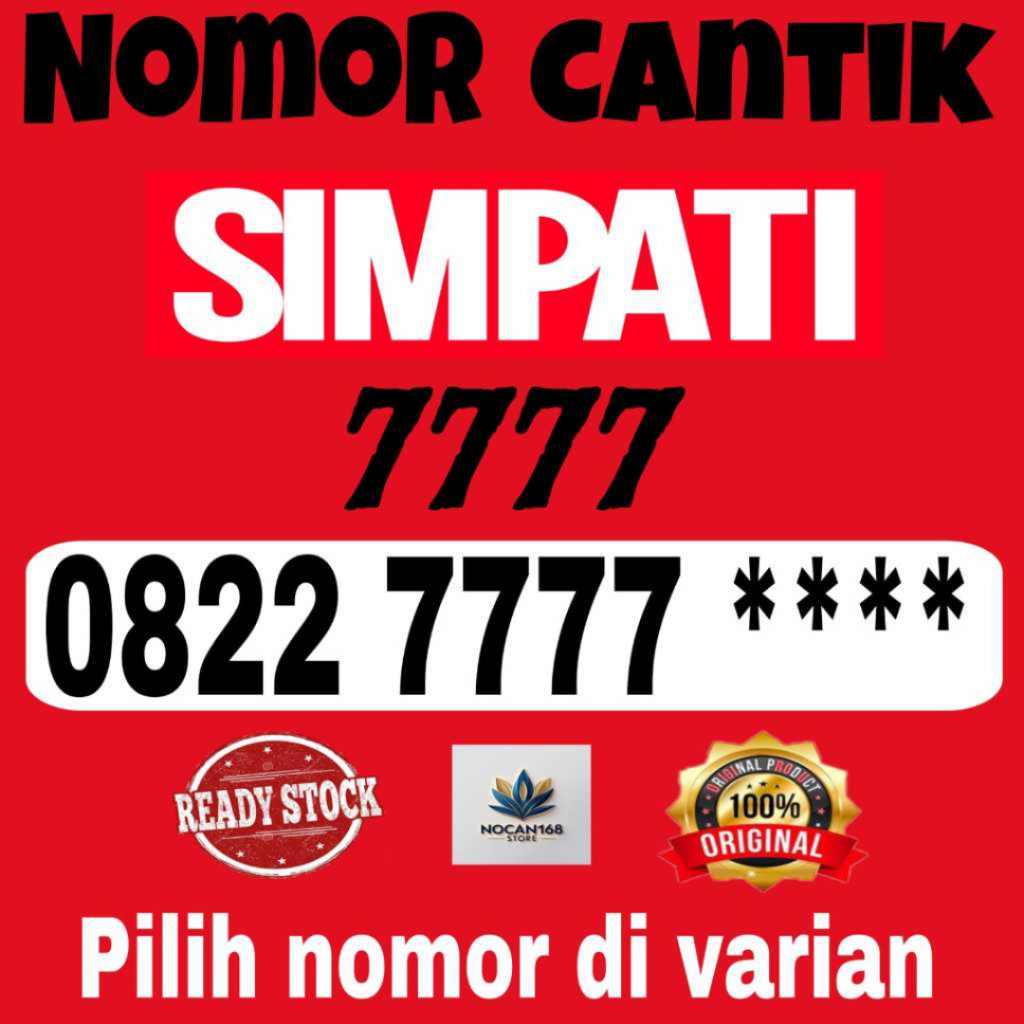 Kartu Perdana Nomor Cantik Telkomsel - Nomer Cantik Simpati 7777