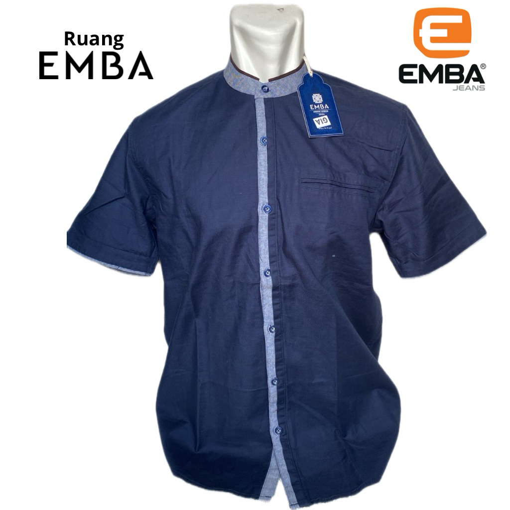 EMBA - Koko EMBA Casual Navy Lengan Pendek Size L