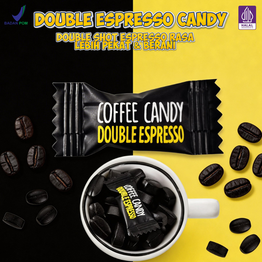 Permen Kopi Double Espresso Lebih Berasa Aroma Lezat Dan Intens Cocok Untuk Pencinta Kopi|Permen Cof