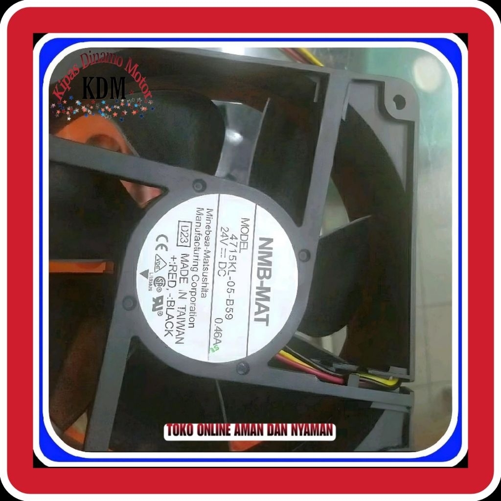 Fan NMB MAT 4715KL-05W-B59 24V DC 0.46A Fan Cooling NMB