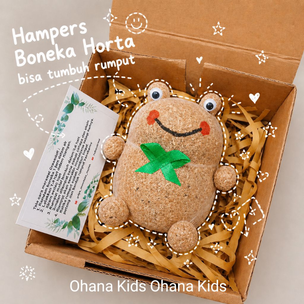 Hampers Boneka Rumput Horta - Kado Ultah - Kado Kelulusan Sekolah - Kado Anak SD - Kado Anak TK - So