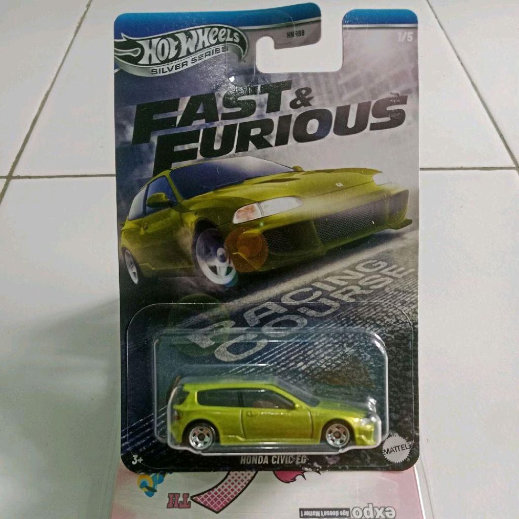Hot Wheels Honda Civic EG Fast And Furious Civic Hijau