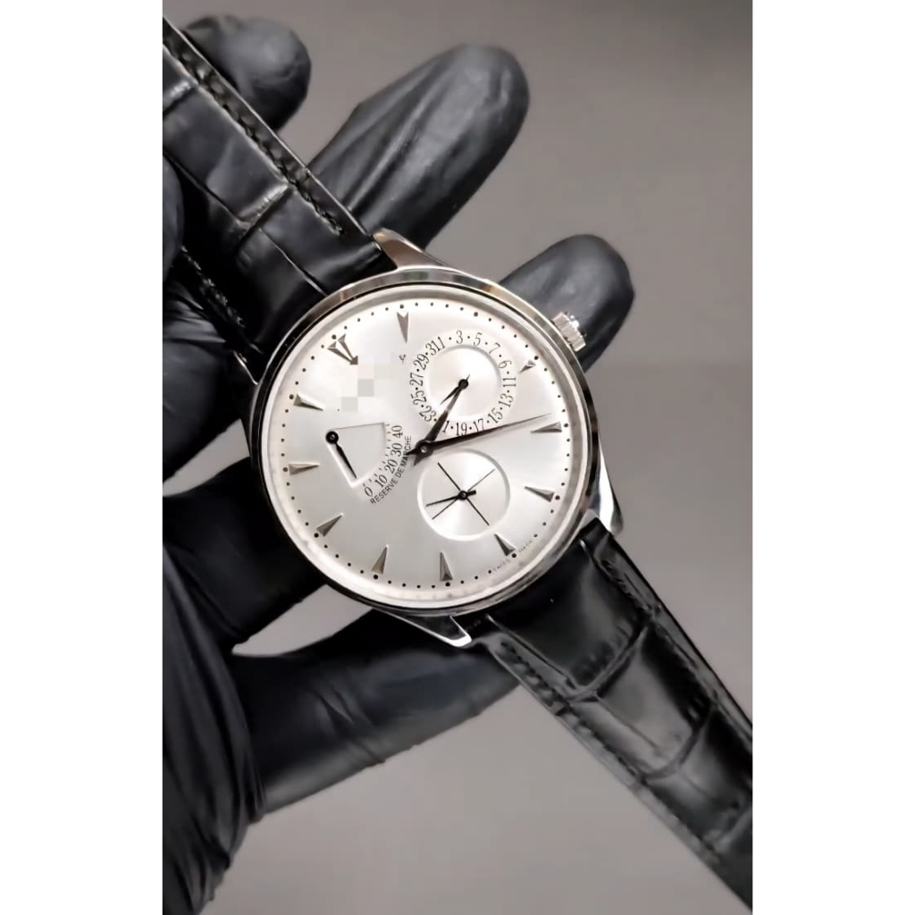 Jam tangan Pria rare model bulat putih JLC Mstr UltraTinReserve 39MM Automatic