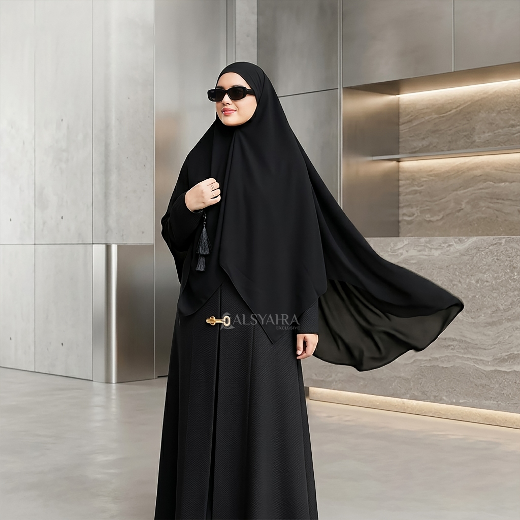 Alsyahra Exclusive Set Khiban Khimar Bandana Cadar Sifon Cerruti Premium 5 Style