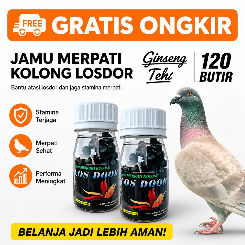 LOS DOOR Jamu Merpati Kolong isi 120 Pil stut door losdor giring Keket keras hercullest pil edan Alu