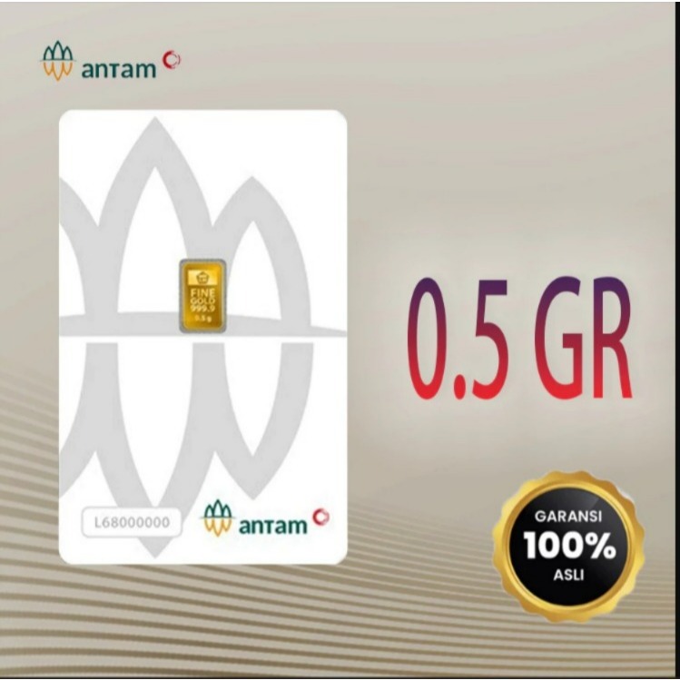 Emas Antam Logam Mulia 0.5 Gram Certiye
