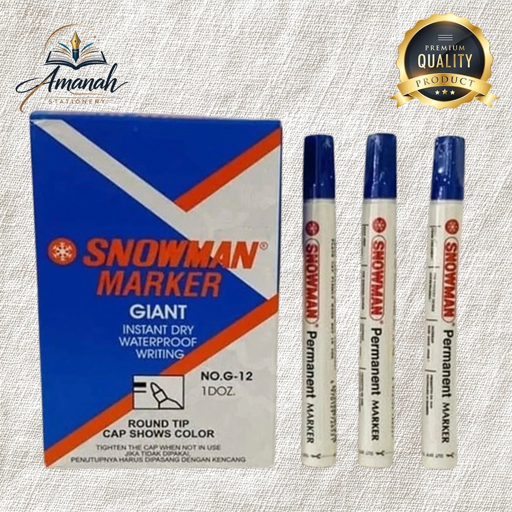 (1Pak) Snowman Spidol Permanen Co