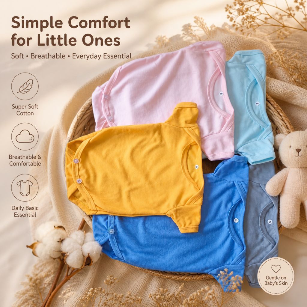 JUMPER BAJU BAYI KATUN POLOS BODYSUITS NATURAL CATTON JUMSUIT BABY
