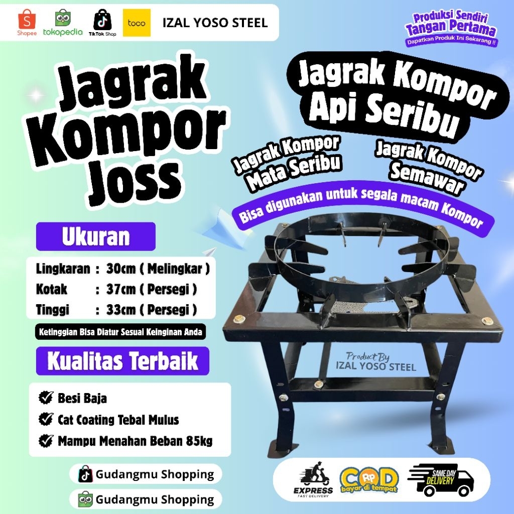 JAGRAK KOMPOR COR KOMPOR JOSS/ JAGRAK KOMPOR API SERIBU / JAGRAK KOMPOR SEMAWAR / JAGRAK KOMPOR MATA