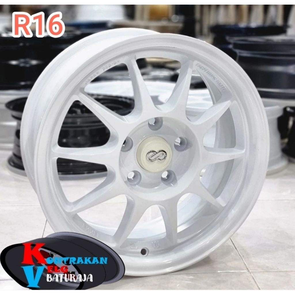 Velg Enkei Tarmac R16 White 5x114 ( INNOVA ERTIGA RUSH TERIOS XPANDER XL7 HRV CRV VITARA  DLL)