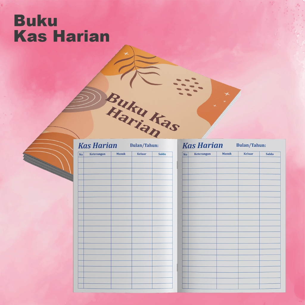 BUKU KAS | BUKU KAS HARIAN A5 | BUKU CATATAN KAS HARIAN UANG KELUAR MASUK