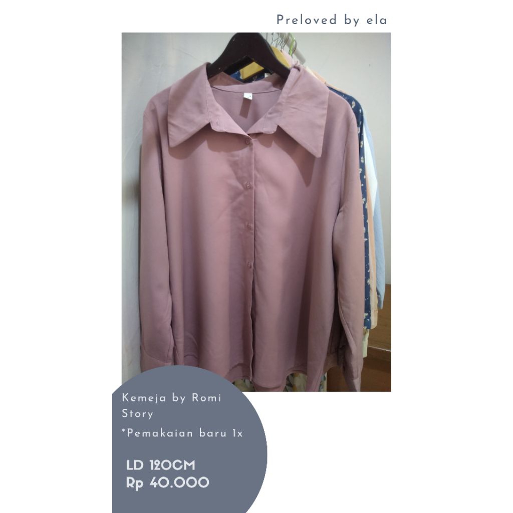 Kemeja Pink Mauve