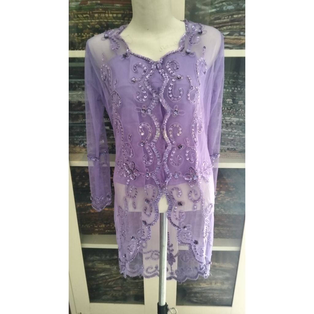 kebaya payet ungu wisuda pesta