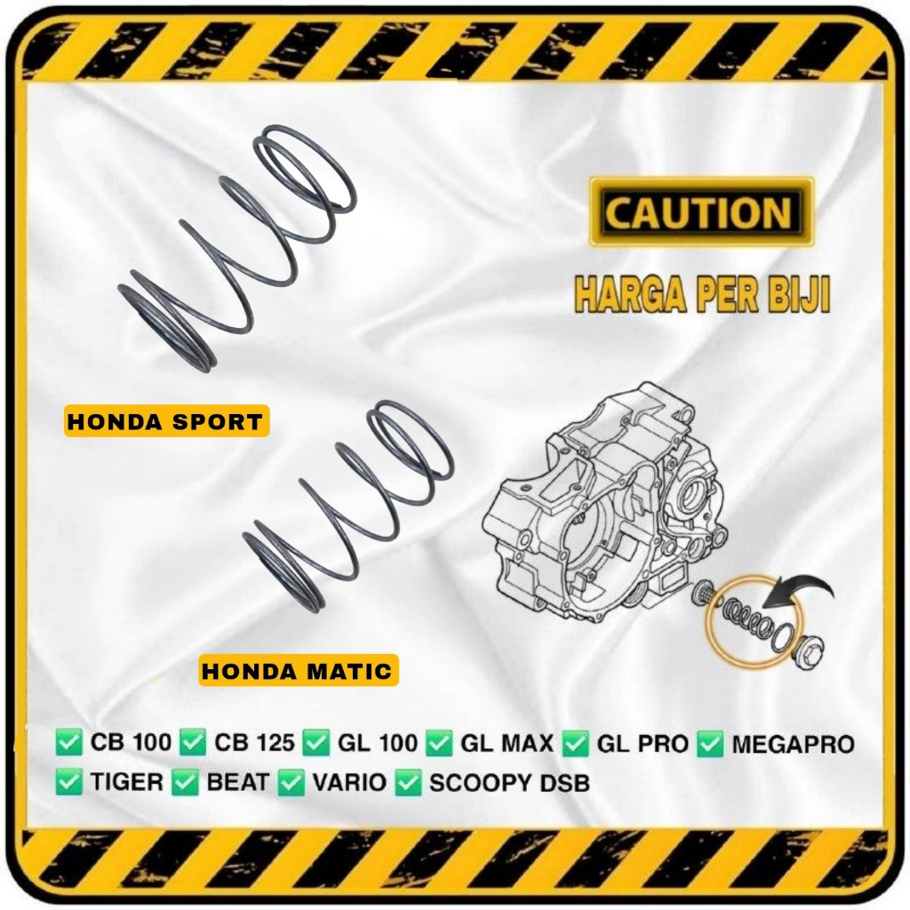 Pir / Per Filter Saringan Oli Mesin Honda GL PRO TIGER MEGAPRO BEAT VARIO SCOOPY MIO dsb