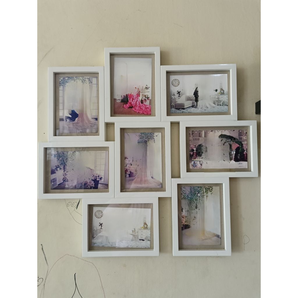 Preloved Bingkai Foto IKEA 8in1 Desain Elegan - Bingkai Foto IKEA