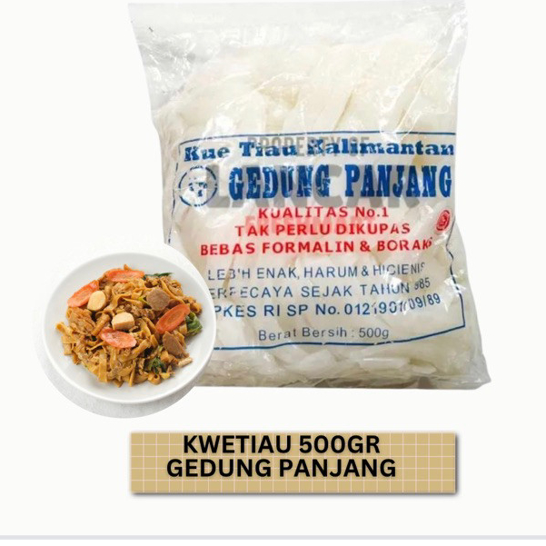 Kwetiau 500g Cap Gedung Panjang / mie kwetiau basah / mi kwetiau