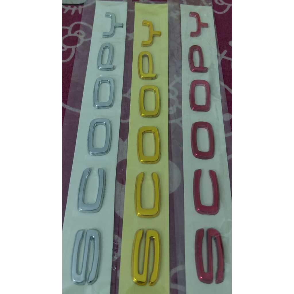Emblem scoopy 2021 2022 scoopy donat / Emblem honda scoopy chrome sepasang / honda scoopy gold