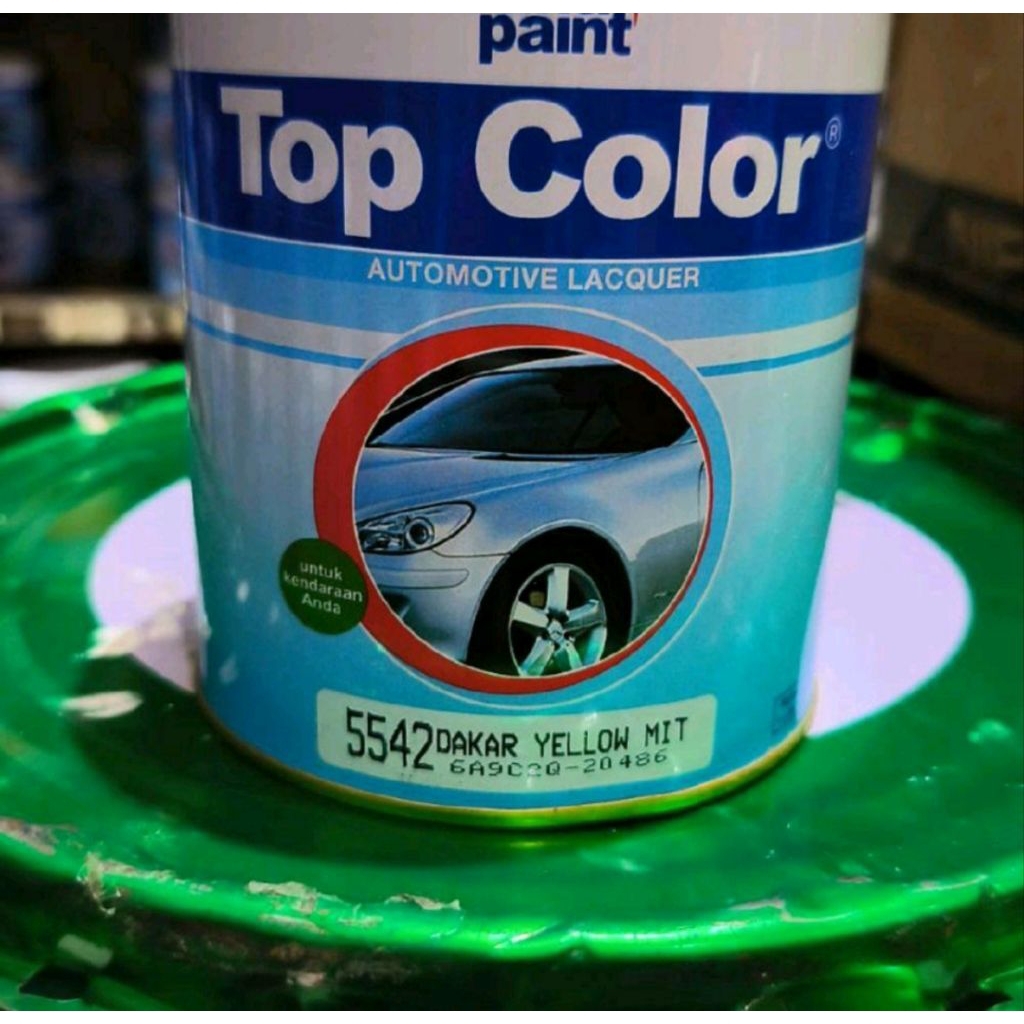 Cat Mobil Top Color Dakar Yellow Silver Putih
