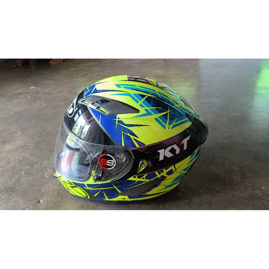 Prelove Helm KYT Falcon FR Spike - Yellow Fluo