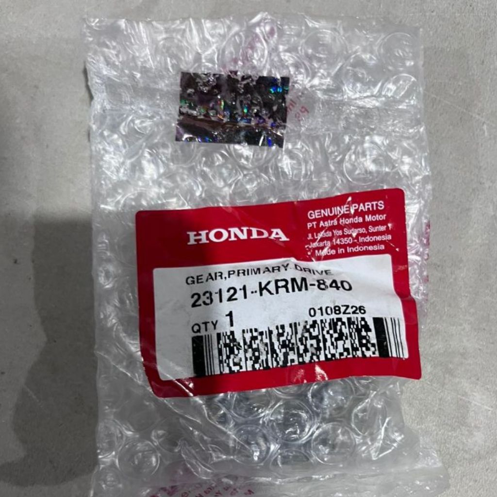23121KRM840 GEAR PRIMARY DRIVE 20T HONDA CRF 150 Original AHM HONDA