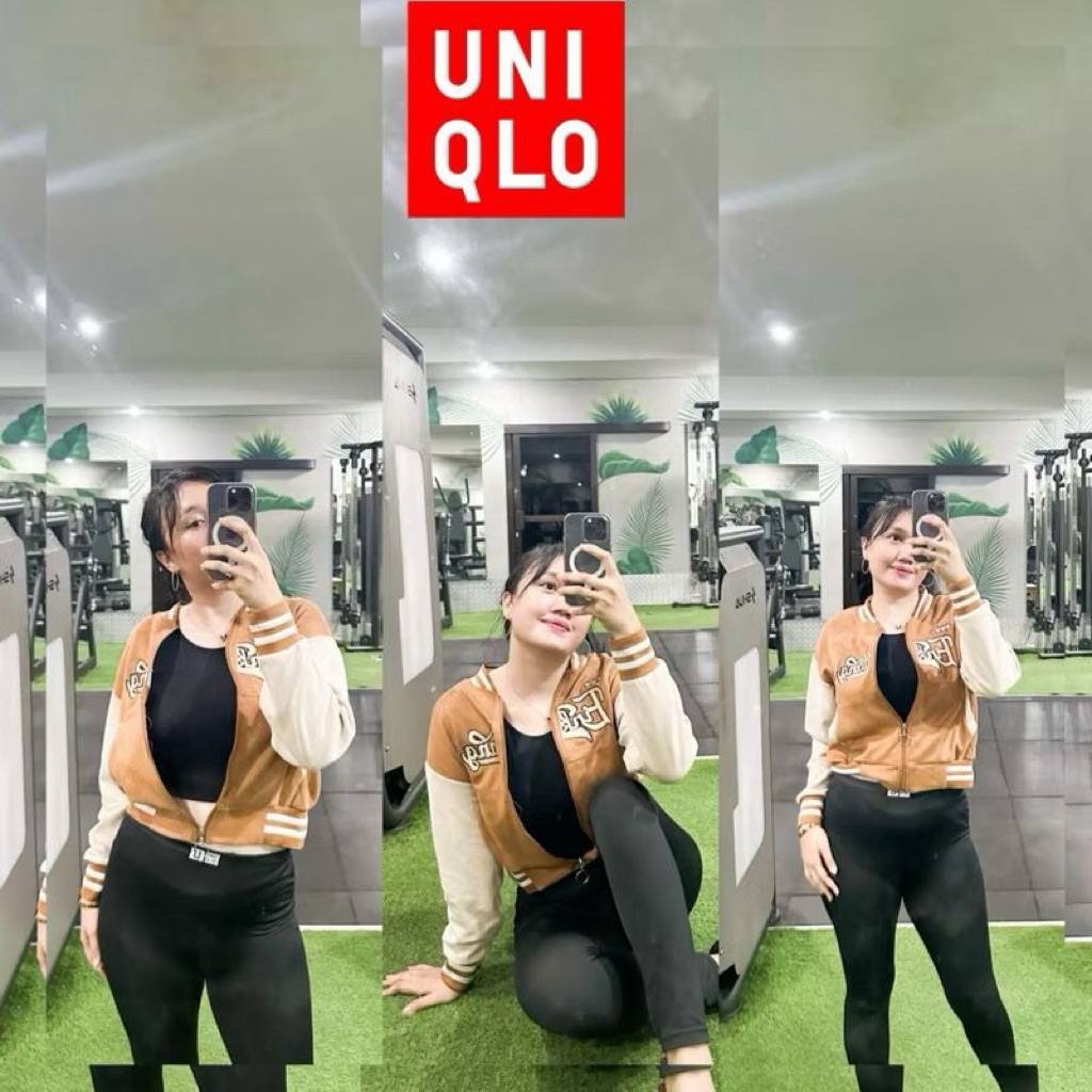 LEGGING UNIQLO WITH TAG WITH ZIPLOCK SPANDEK