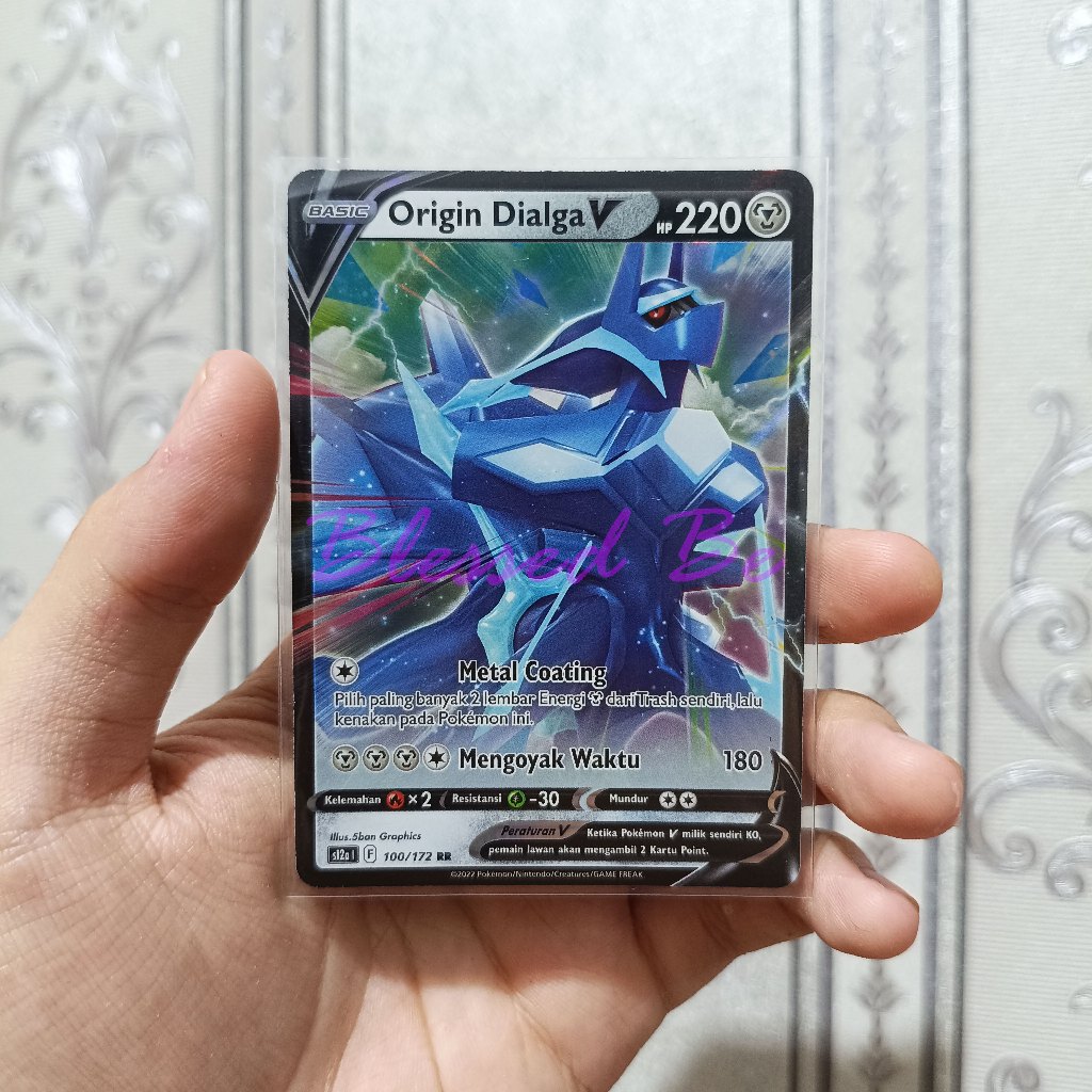 Kartu Pokemon Ori Origin Dialga V 100/172 Bahasa Jepang